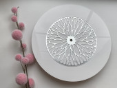 №23 Циферблат для часов серебро 19,5 см №23 Циферблат для часов серебро 19,5 см