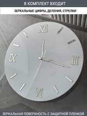 Набор для часов цифры стрелки деления серебро (комп 206,223,231,ЗАГЛУШКА,серебро)