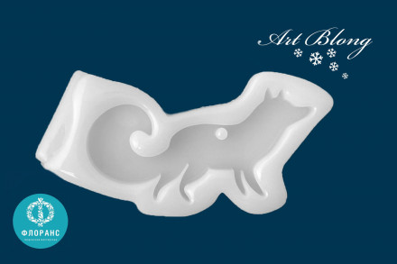 №295 Лиса Новогодний молд 