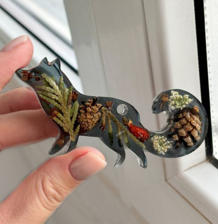 №295 Лиса Новогодний молд 