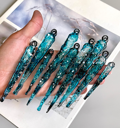 Молд №758 Кристал. Сосульки 9 шт 