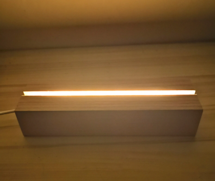 Брак (работает свет) Светодиодный 3D светильник (теплый свет) читайте описание брака и смотрите фото 