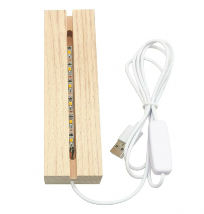 Брак (работает свет) Светодиодный 3D светильник (теплый свет) читайте описание брака и смотрите фото 