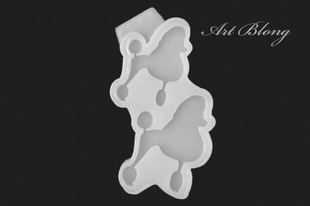 Молд №471 Пудель собака 