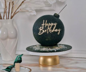 № 1 Mirror element Topper (Топпер для торта happy birthday)  