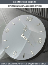 Набор для часов цифры стрелки деления серебро (комп 204,221,233,ЗАГЛУШКА,серебро)