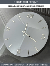 Набор для часов цифры стрелки деления серебро (комп 203,221,233,ЗАГЛУШКА,серебро)
