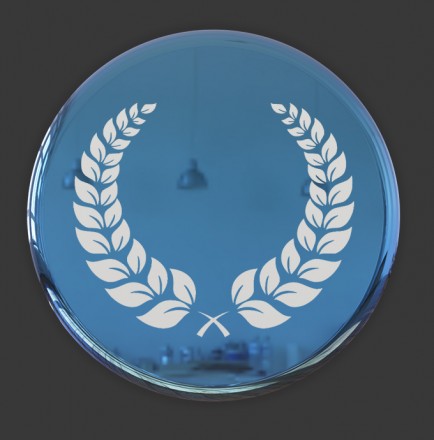 №222 Наклейка (серебро) Sticker   