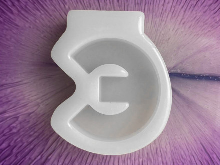 Русская буква "Э"  Высота буквы 42 мм  (молд, силиконовая форма ) 