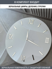 Набор для часов цифры стрелки деления серебро (комп 202,220,231,ЗАГЛУШКА,серебро)