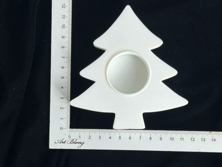 Молд №198  Елка (подсвечник) матовая для гипса 