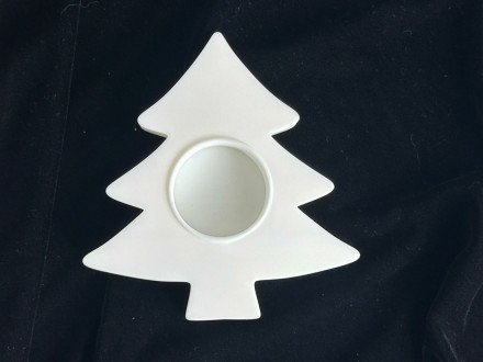 Молд №198  Елка (подсвечник) матовая для гипса 