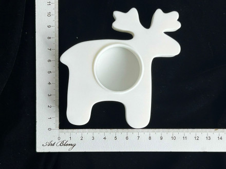 Молд №199 Лось (подсвечник) матовая для гипса 