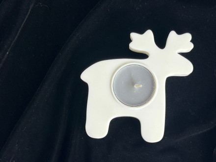 Молд №199 Лось (подсвечник) матовая для гипса 