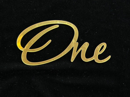 №5 Mirror element Topper (Топпер для торта One)