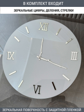 Набор для часов цифры стрелки деления серебро (комп 206,220,231,ЗАГЛУШКА,серебро)