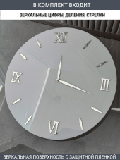 Набор для часов цифры стрелки деления серебро (комп 202,221,231,ЗАГЛУШКА,серебро)