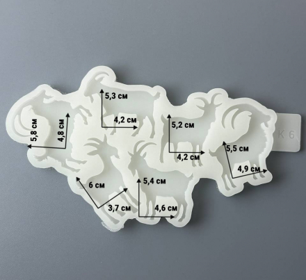 № К-6 Молд Броши Коза глянцевая № К-6 Молд Броши Коза глянцевая