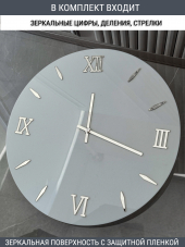 Набор для часов цифры стрелки деления серебро (комп 203,221,231,ЗАГЛУШКА,серебро)