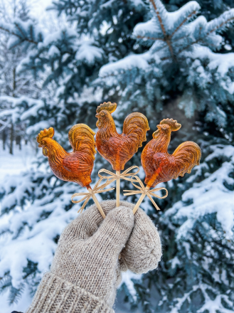 №1076 Молд для шоколада и леденцов петушки   