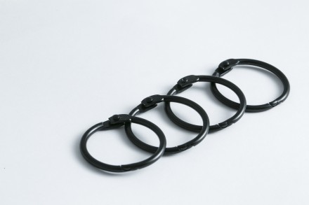 №3 Notepad Rings No. 3 color Black 4 PCs (diameter 25mm)  Кольца для блокнотов 