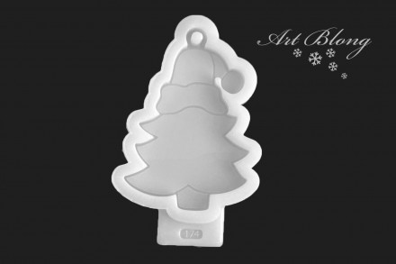 Молд №174 Елка витражная 