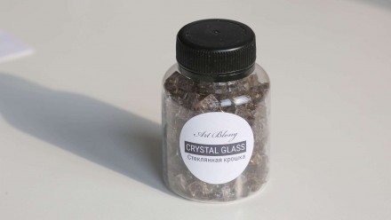 Glass crumb crystal brown Стеклянная крошка