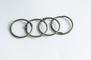 №4 Кольца для блокнотов  цвет Бронза 4 шт ( диаметр 40 мм) 