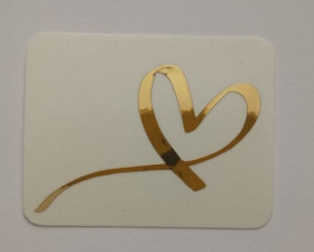 №59 Наклейка Сердце (золото) Sticker    