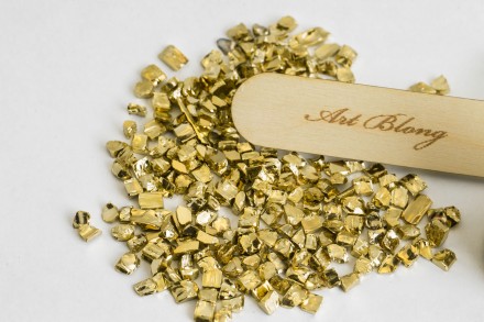 №6.1 Стеклянная крошка Золото  (внимание новый цвет светлее старого, дата введения цвета 8.11.23) 