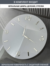 Набор для часов цифры стрелки деления серебро (комп 202,223,233,ЗАГЛУШКА,серебро)