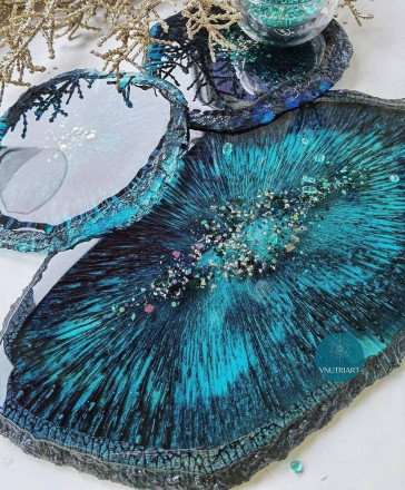 №665 Поднос (28 см) с "живым" краем Молд от Vnutriart (читайте описание к товару)  