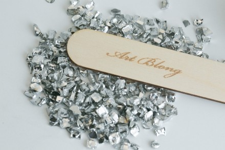 No. 9 Glass crumb silver large fraction 