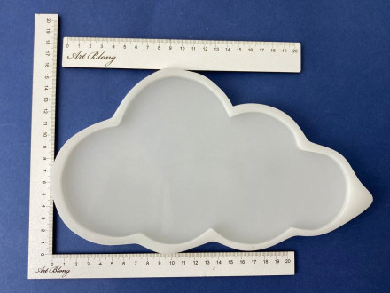 Молд №666 Облако (24,5 см) Метрика для малыша (большое облако) 
