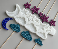 №963 Кристаллические облака , месяц и звезды №963 Кристаллические облака , месяц и звезды