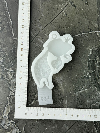 Молд №725 рыбка золотая кристаллическая с короной 