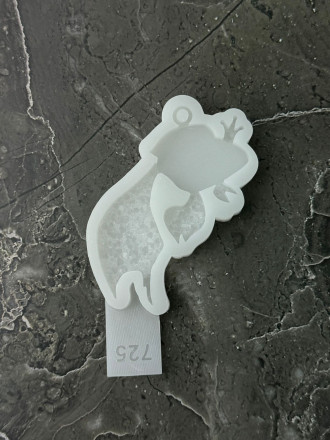 Молд №725 рыбка золотая кристаллическая с короной 