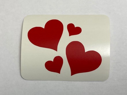 №703 Наклейка (красный) Sticker  