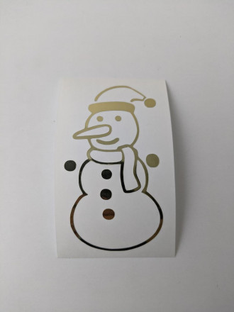Наклейка для молда Снеговик (№299) 