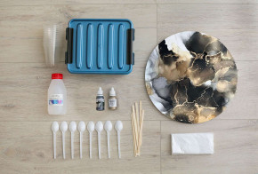 Набор алкогольные чернила круг 30 см черный