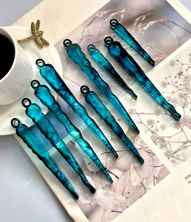 №776 Молд Сосульки глянцевые 9 шт  