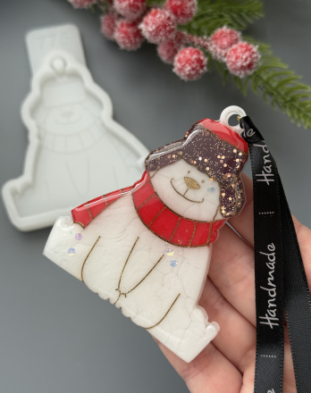 Молд  №775 Медведь в шапке ушанке 