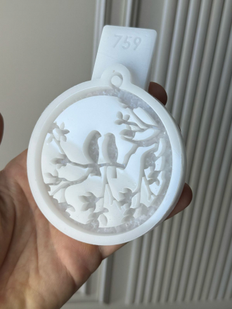 Молд №759 Птички кристаллические 