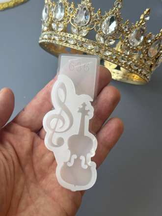 Молд №636 Скрипка и ключ глянцевые 