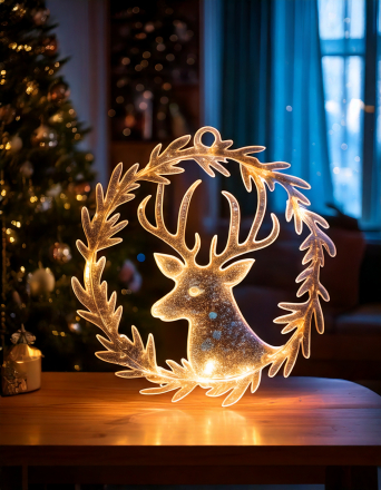 Молд №715 Олень в шаре Глянцевый